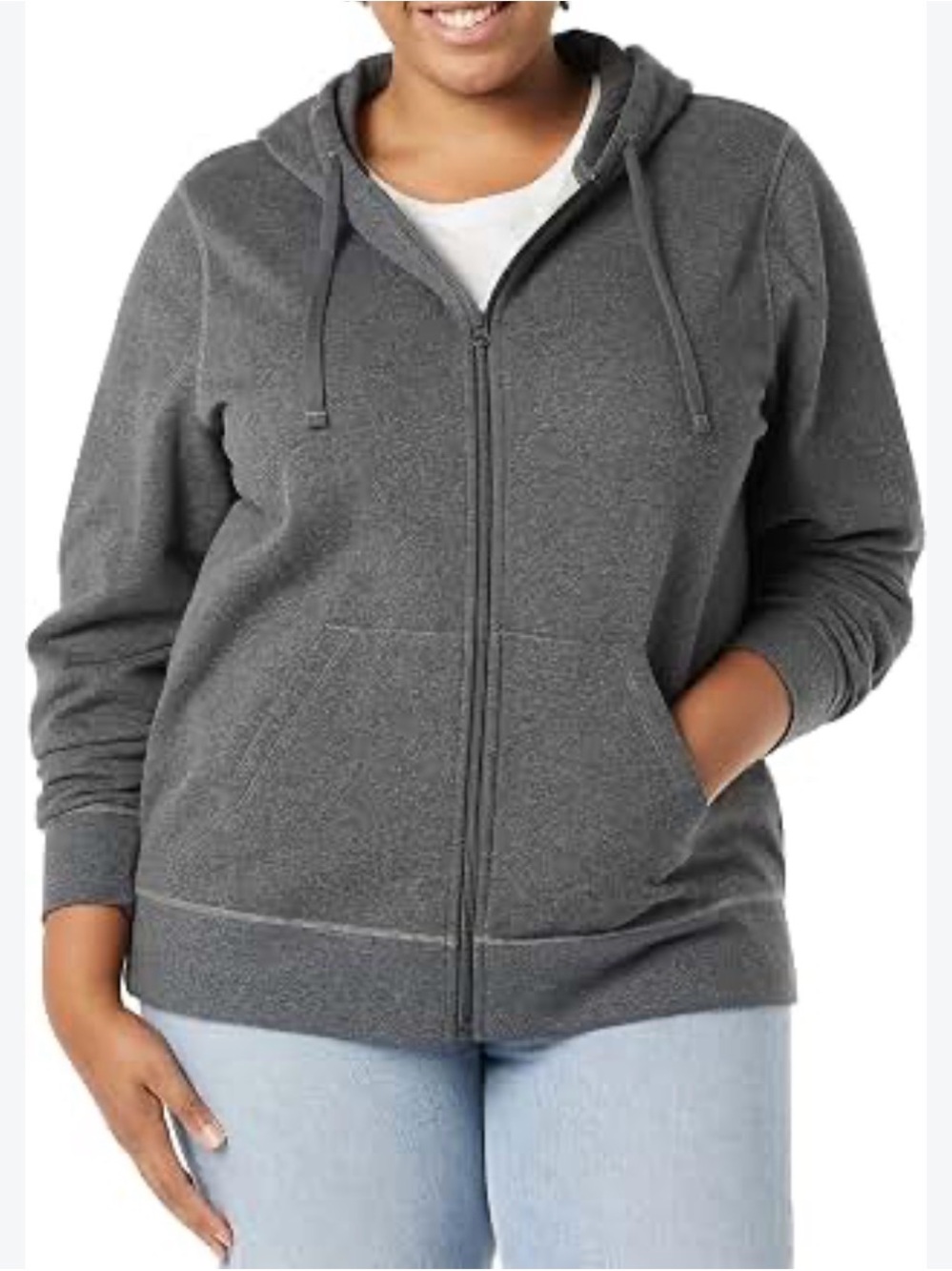 UGG Cozy Full-Zip Hooded Sweatshirt - Dark Gray